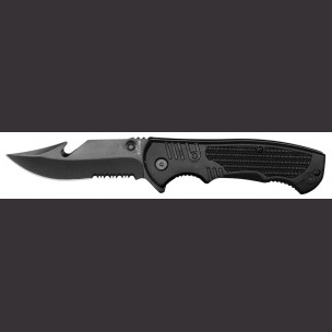 5" Black Tactical Automatic Rescue Knife