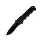 7" Large Black Rescue Knife