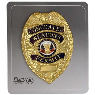 Gold Concealed Weapons Badge